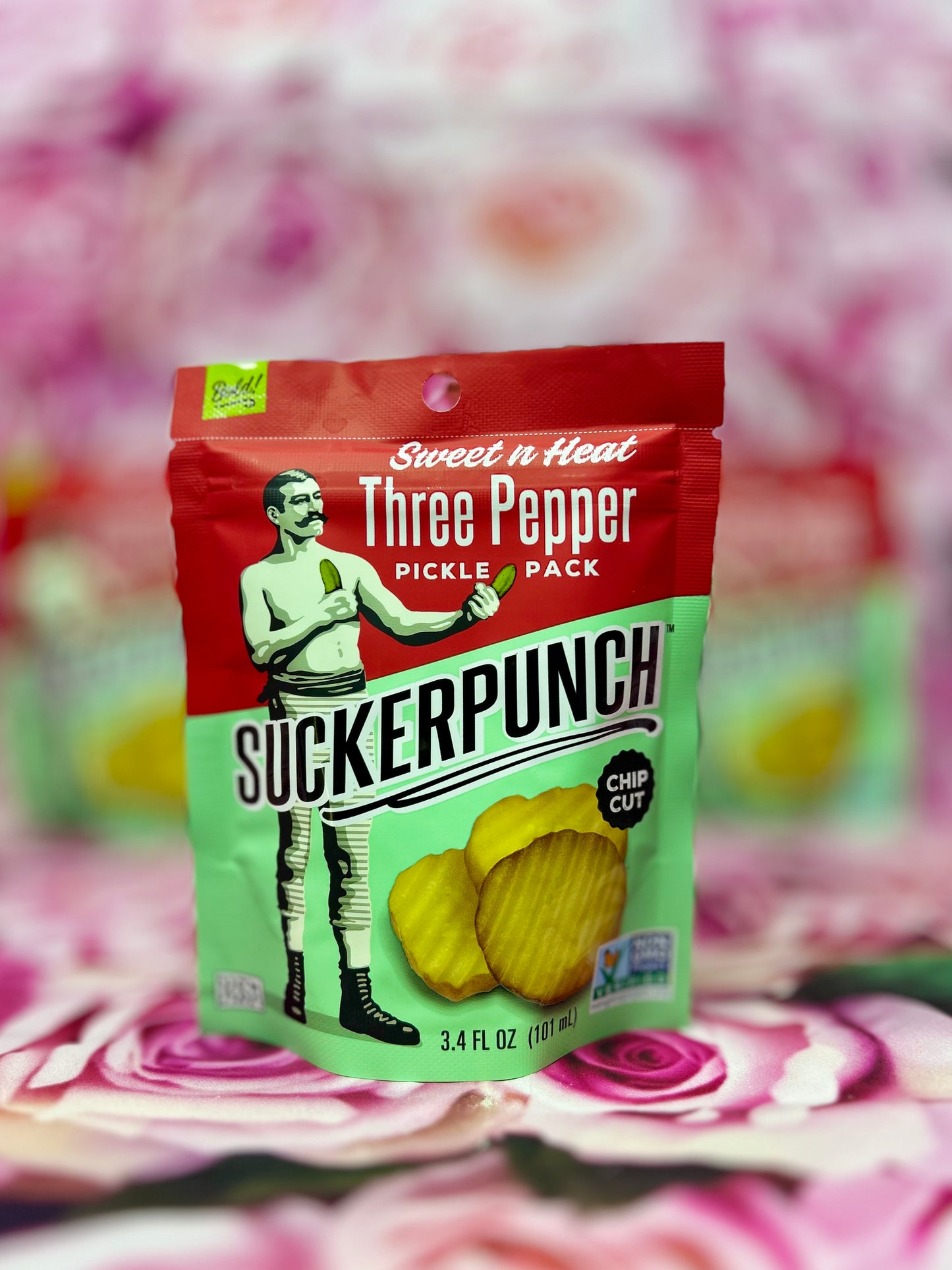 SuckerPunch Gourmet Pickle Chips – 3 Pepper Fire